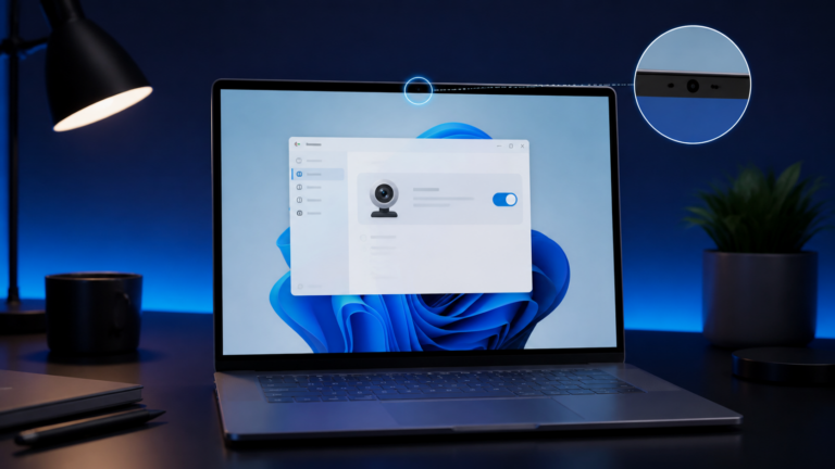 Windows 11 노트북 카메라 권한과 장치 인식을 점검하는 화면