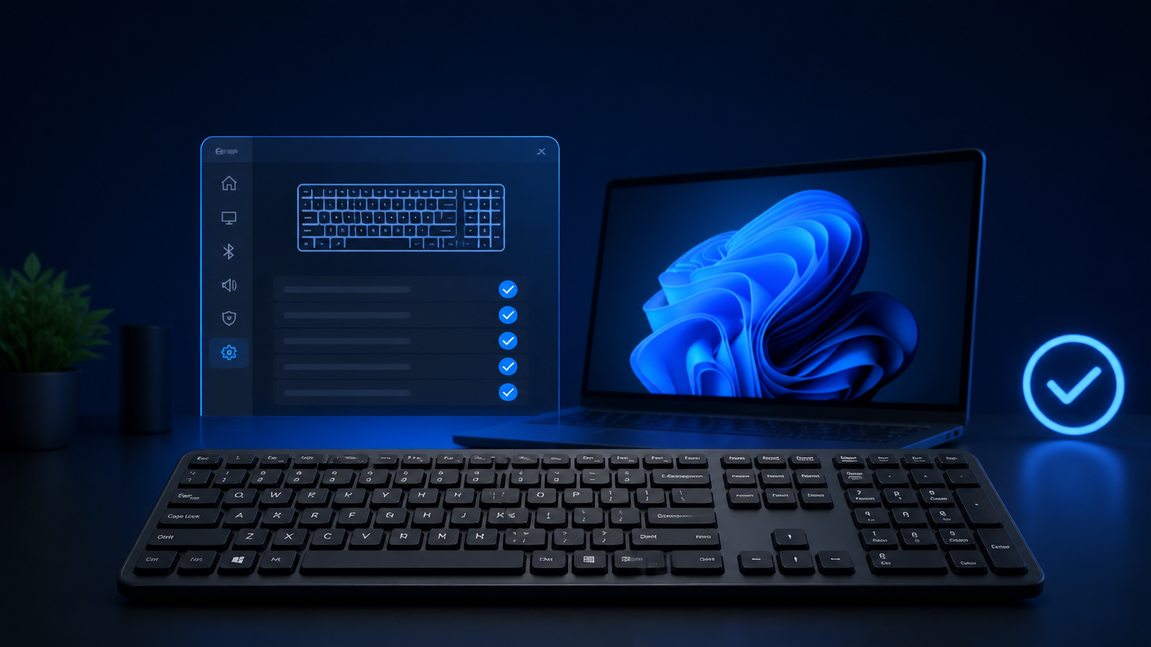 Windows 11 키보드 연결과 드라이버를 점검하는 화면