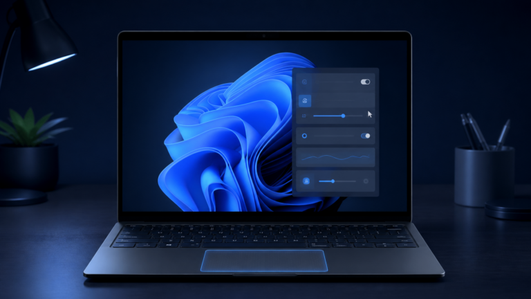 Windows 11 노트북 터치패드 설정과 드라이버 점검 화면